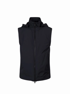 Z Zegna Zip-Up Sleeveless Hooded Jacket