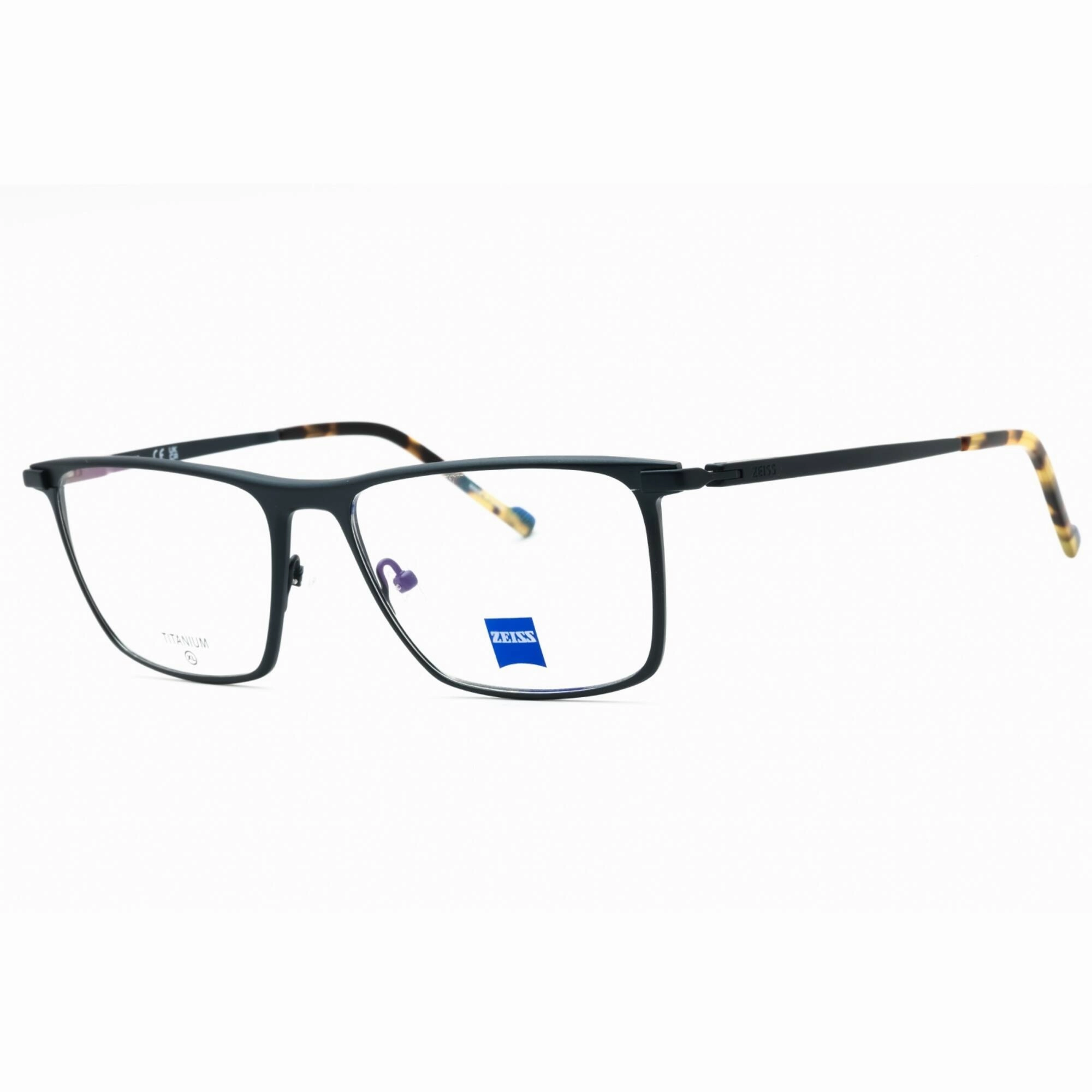 Zeiss Men's Eyeglasses - Satin Avio Metal Full Rim Rectangular Frame | ZS23140 405