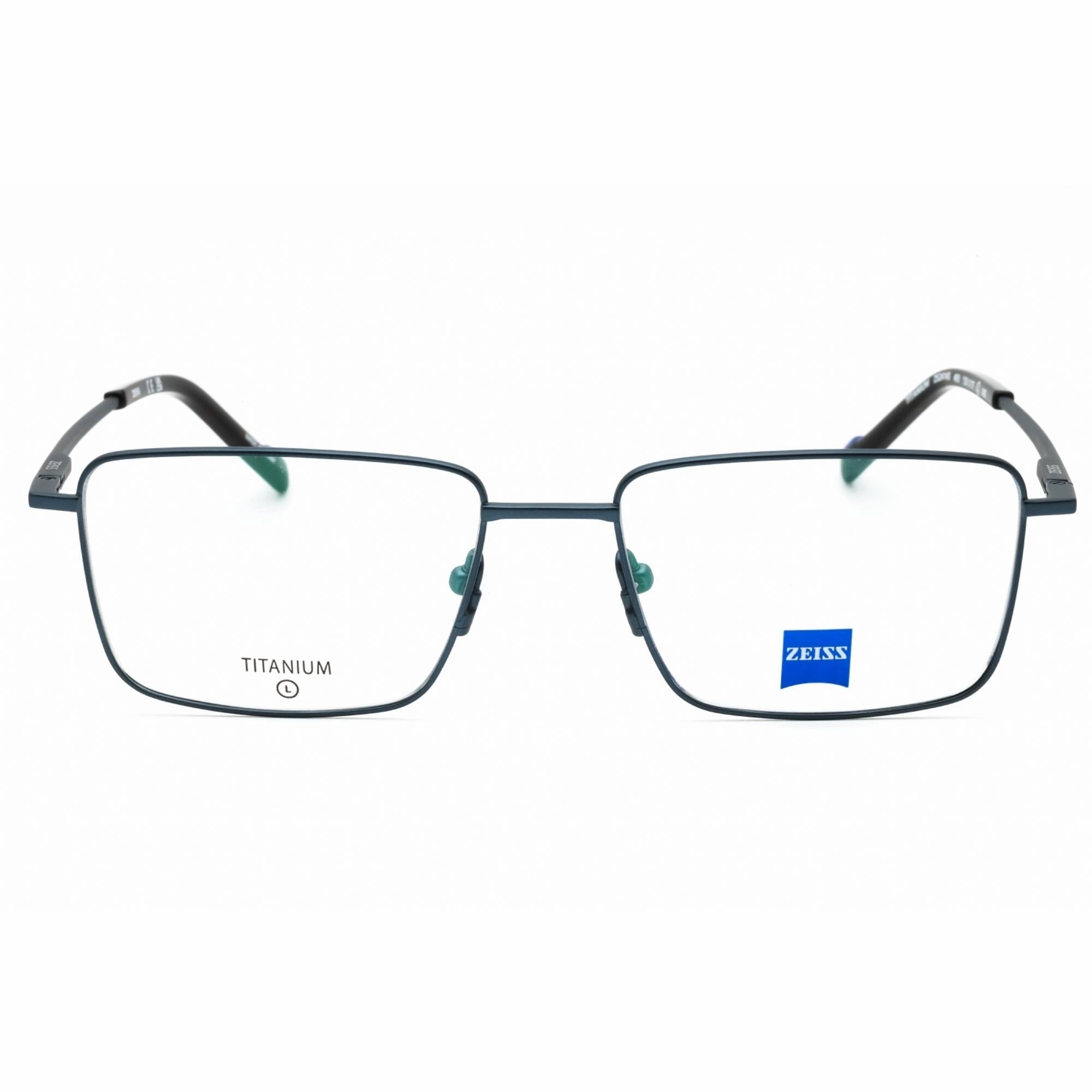 Zeiss Men's Eyeglasses - Satin Blue Titanium Full Rim Rectangular Frame | ZS24145 403