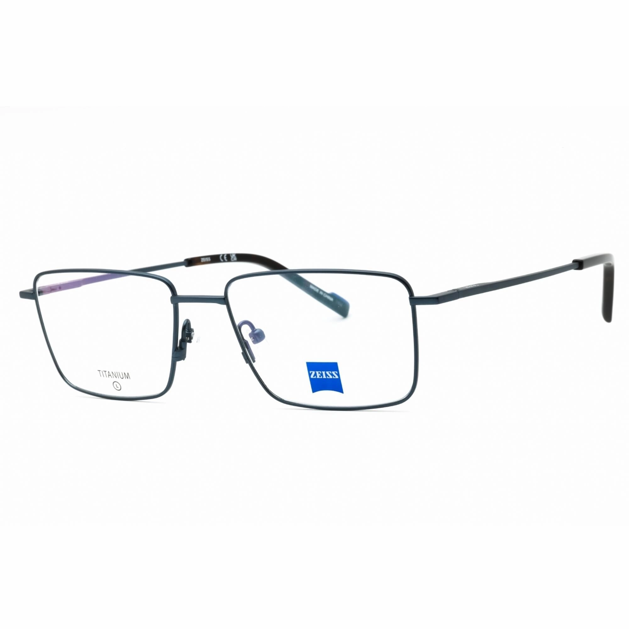 Zeiss Men's Eyeglasses - Satin Blue Titanium Full Rim Rectangular Frame | ZS24145 403