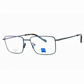 Zeiss Men's Eyeglasses - Satin Blue Titanium Full Rim Rectangular Frame | ZS24145 403